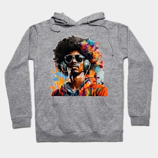 Afro listening music Hoodie